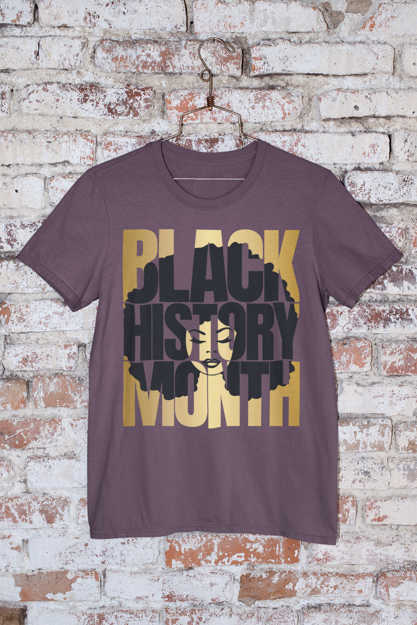 Black History Afro Girl Crewneck Tee