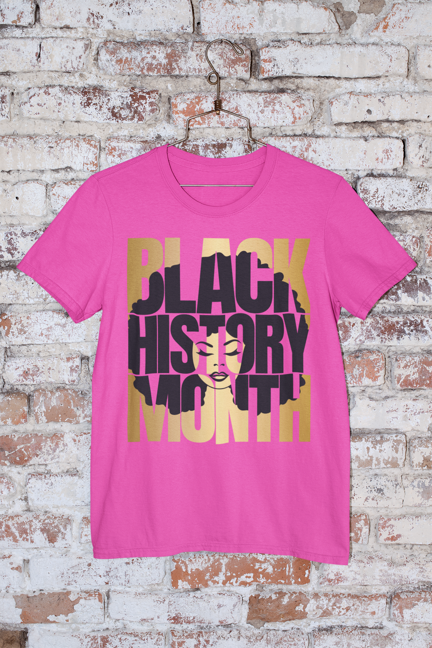 Black History Afro Girl Crewneck Tee