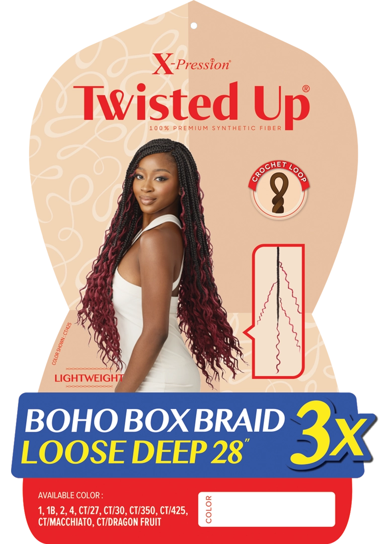 Outre/ Xpressions-Twisted Up Boho Box Braid 28 3X