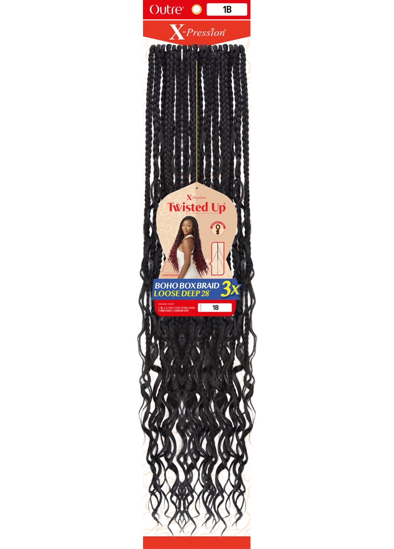Outre/ Xpressions-Twisted Up Boho Box Braid 28 3X