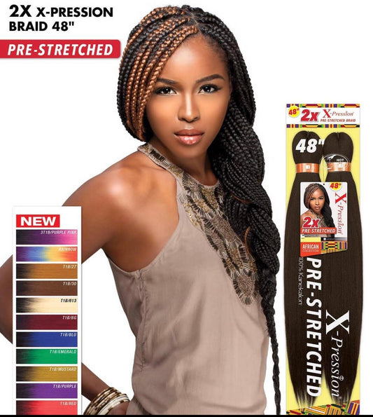 X-Pressions 2X Pre-stretched Braid 48"