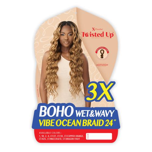 X-Pressions - Twisted Up Boho W&W Vibe Ocean Braid 24" 3X