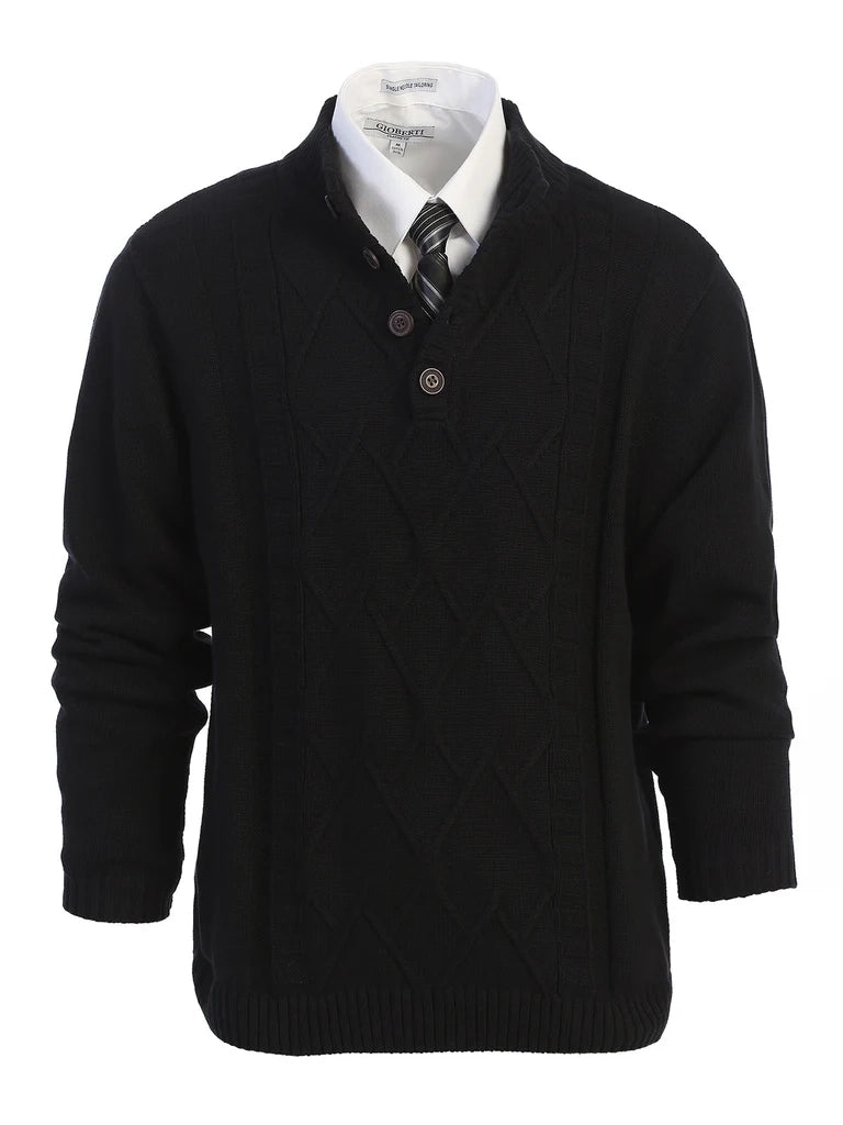 Men's Cotton Knitted Cardigan Sweater