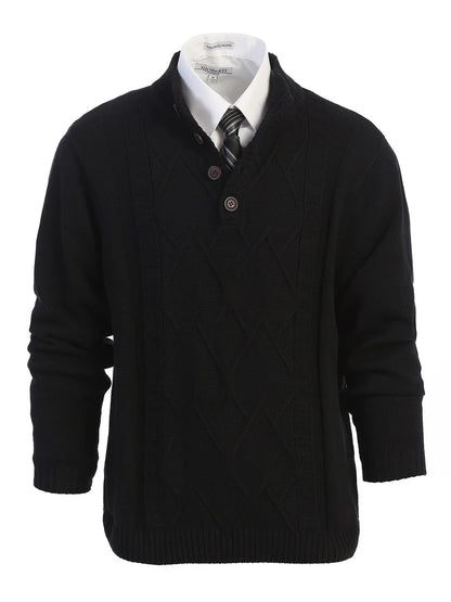 Men's Cotton Knitted Cardigan Sweater