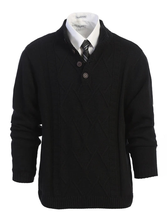 Men's Cotton Knitted Cardigan Sweater