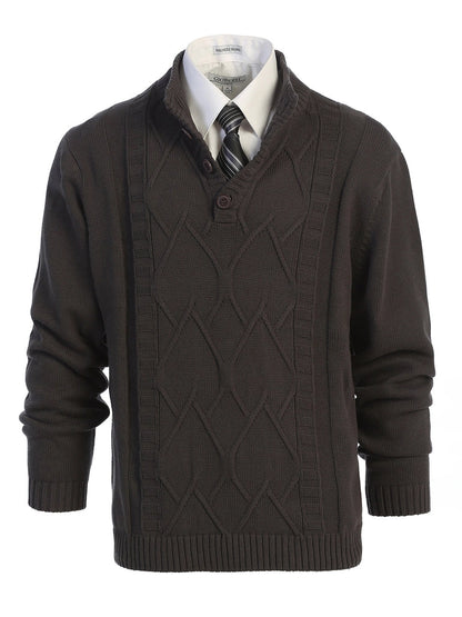 Men's Cotton Knitted Cardigan Sweater