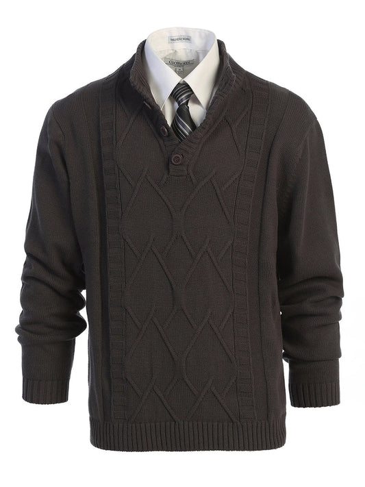 Men's Cotton Knitted Cardigan Sweater