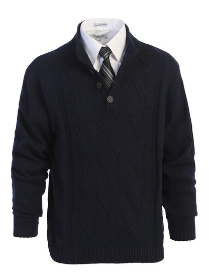 Men's Cotton Knitted Cardigan Sweater