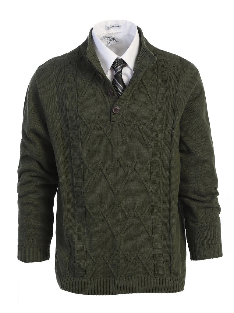 Men's Cotton Knitted Cardigan Sweater