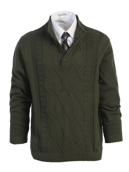 Men's Cotton Knitted Cardigan Sweater