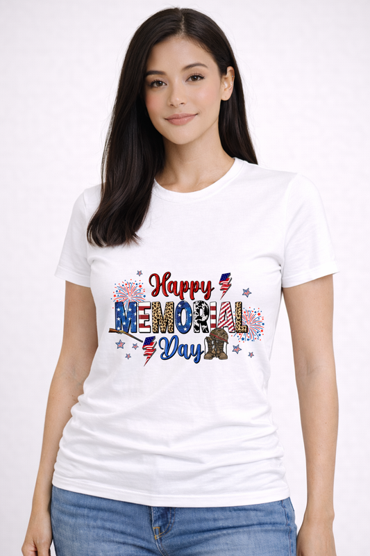 Happy Memorial Day Crewneck Tee